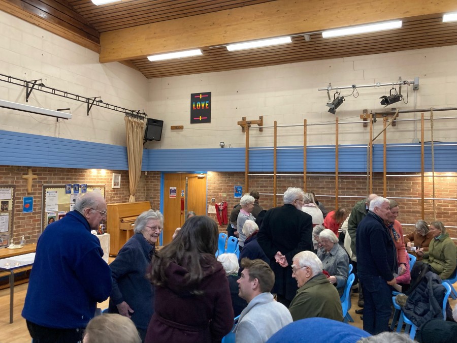 church held in the school hall